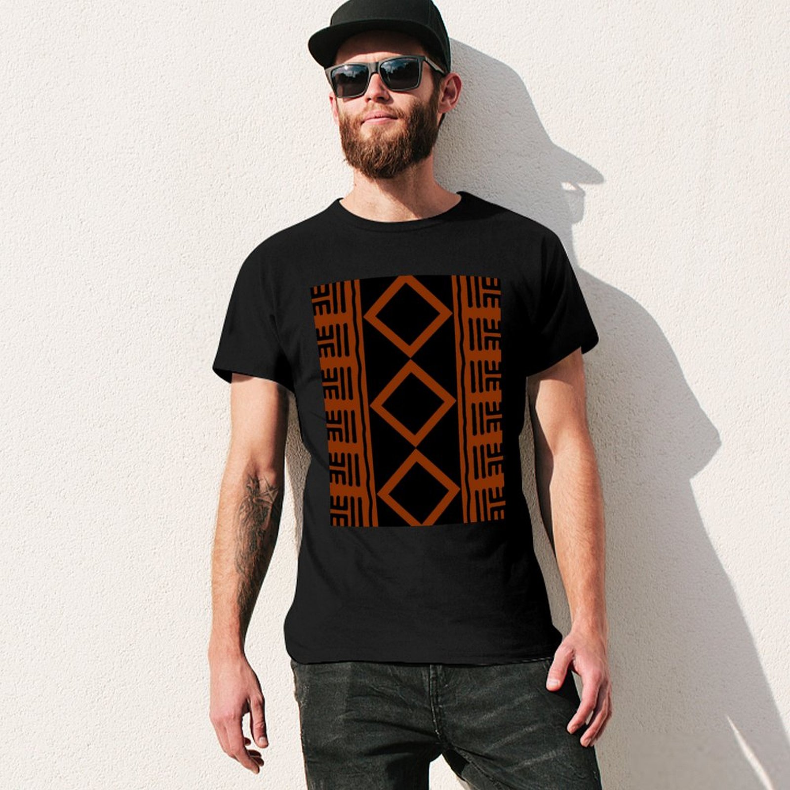 Rust Colored African Mudcloth  - Mudcloth Print Top review and price