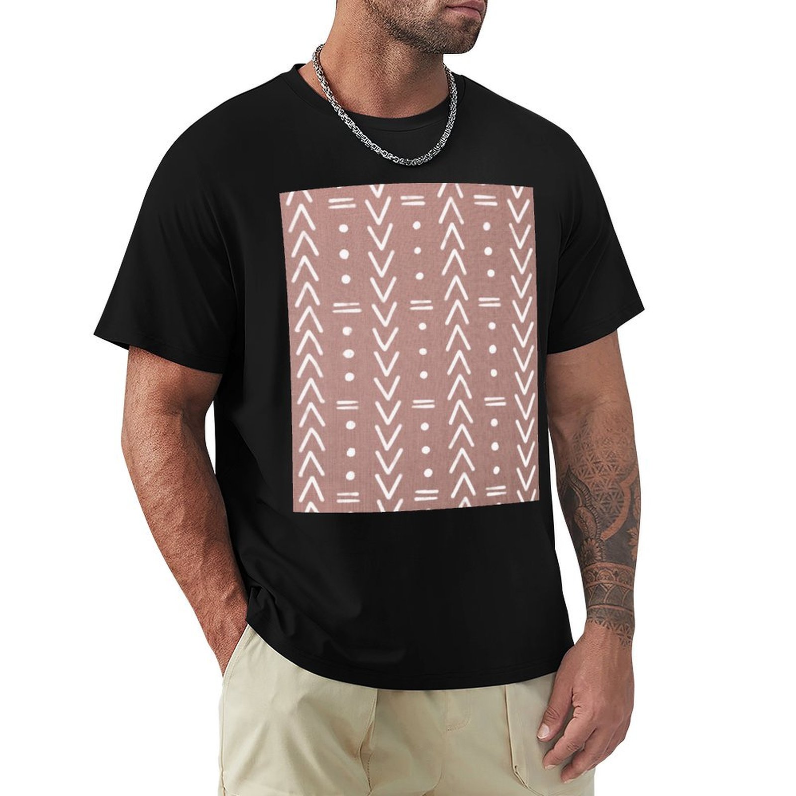 Mudcloth White Geometric Shape - Mudcloth Print Top review and price