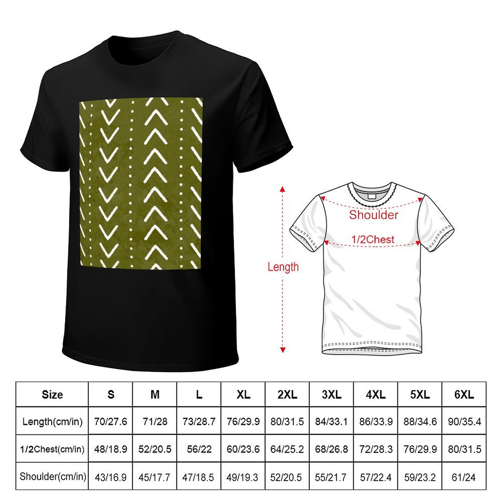 Olive Green Mudcloth Arrows Pa - Mudcloth Print Top review and price