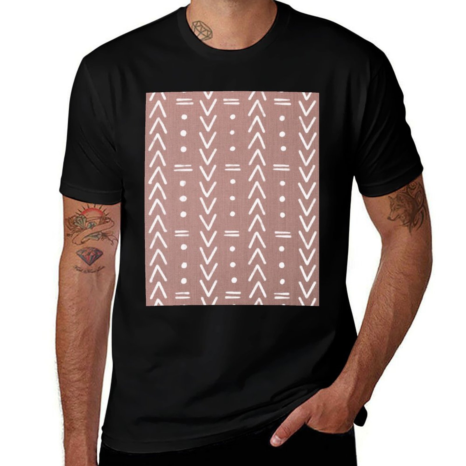 Mudcloth White Geometric Shape - Mudcloth Print Top review and price
