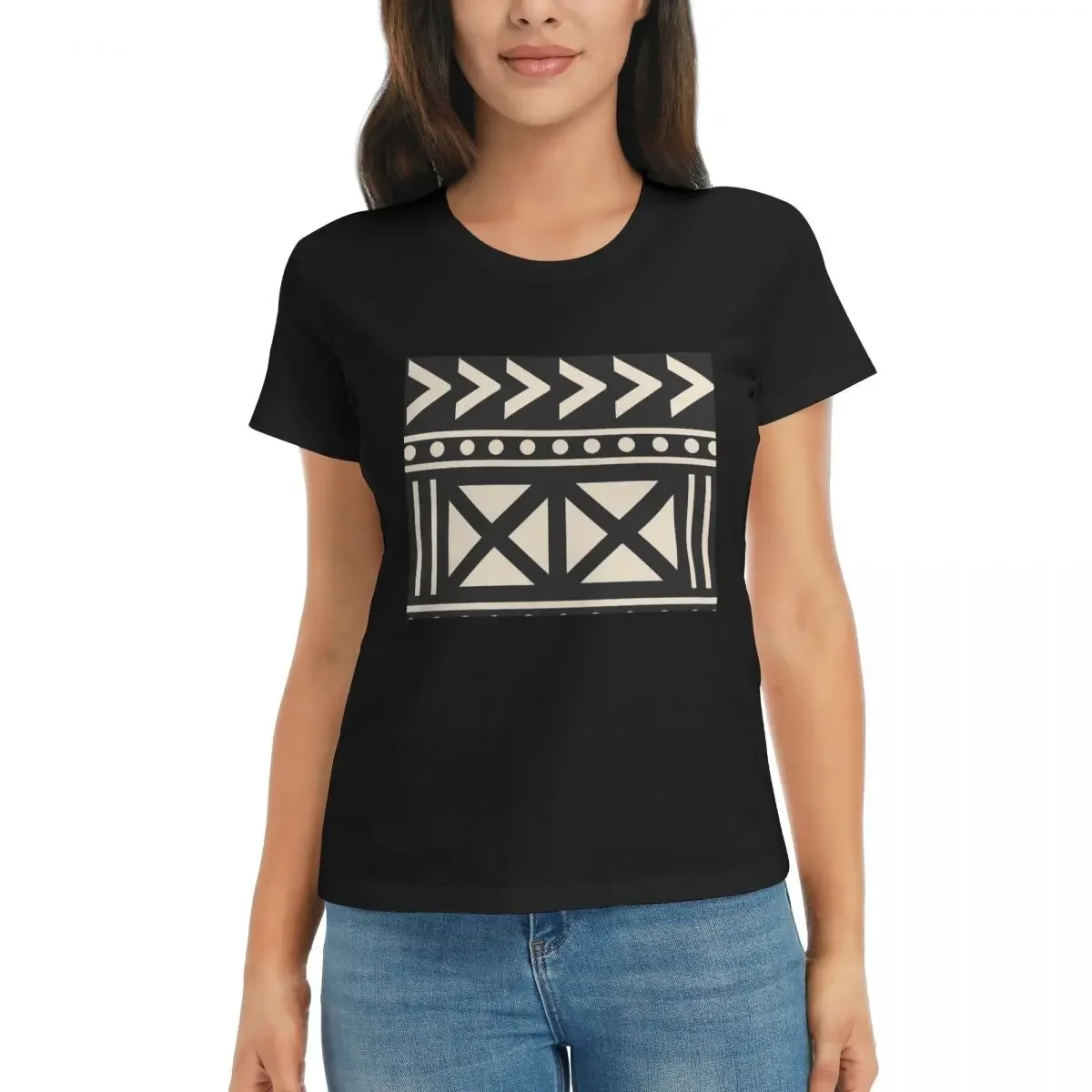 Women T-Shirt African Mud Clot - Mudcloth Print Top review and price